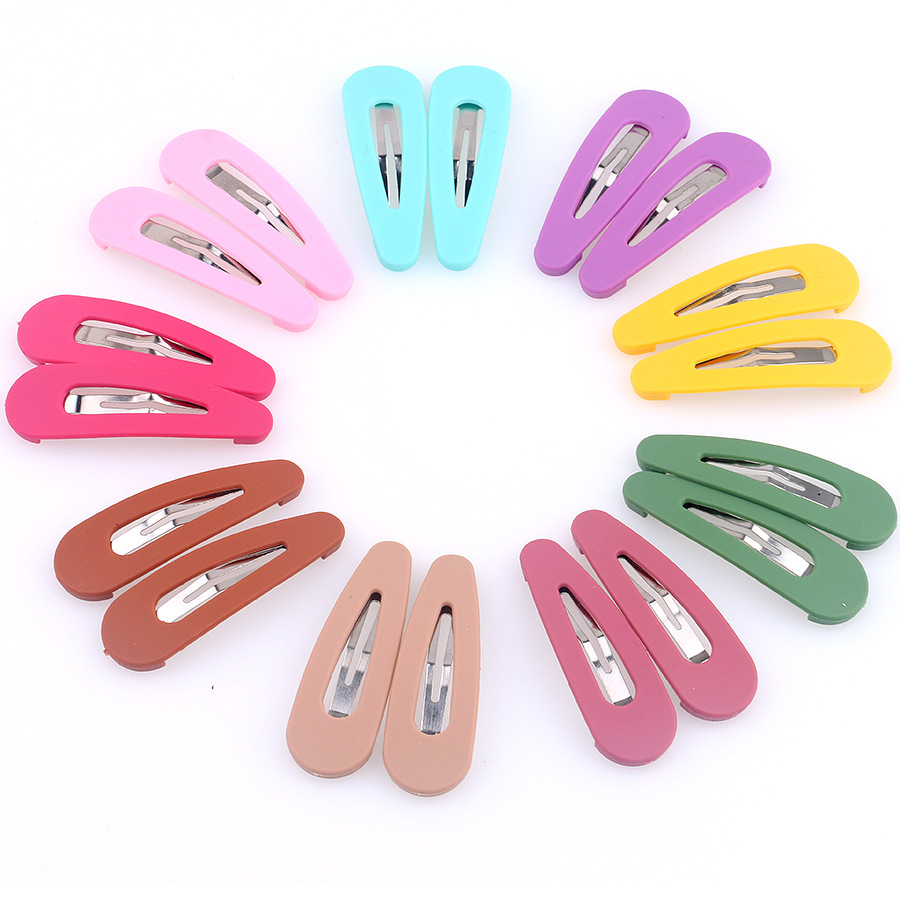 Macaron Geometric Hairpin Korean Frosted Acrylic Side Clip Women&#039;s Shredded Hair Bangs Clip Children&#039;s Candy Color BB Clip