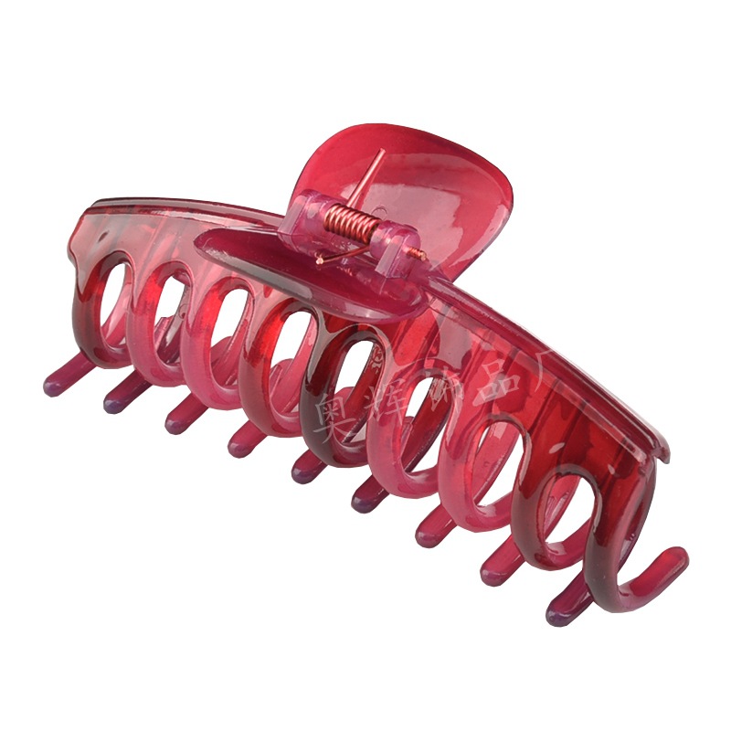 Cross-Border Amazon 11cm Frosted Large Acetate Hair Claw Clip Acrylic Jaw Clip Bath Hairpin Plastic Hair Ornaments