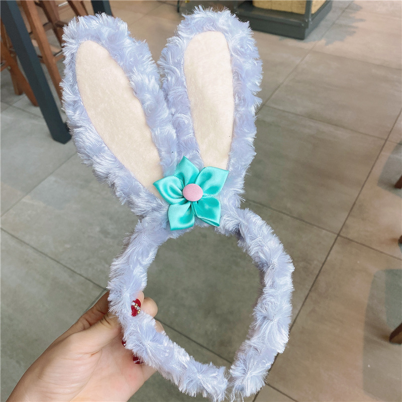 Rabbit Ears Hair Hoop Women&#039;s Face Wash All-Match Outer Departure Bundle Cute Fairy Mori Style Hairband Korean Super Fairy Internet Influencer Hairpin