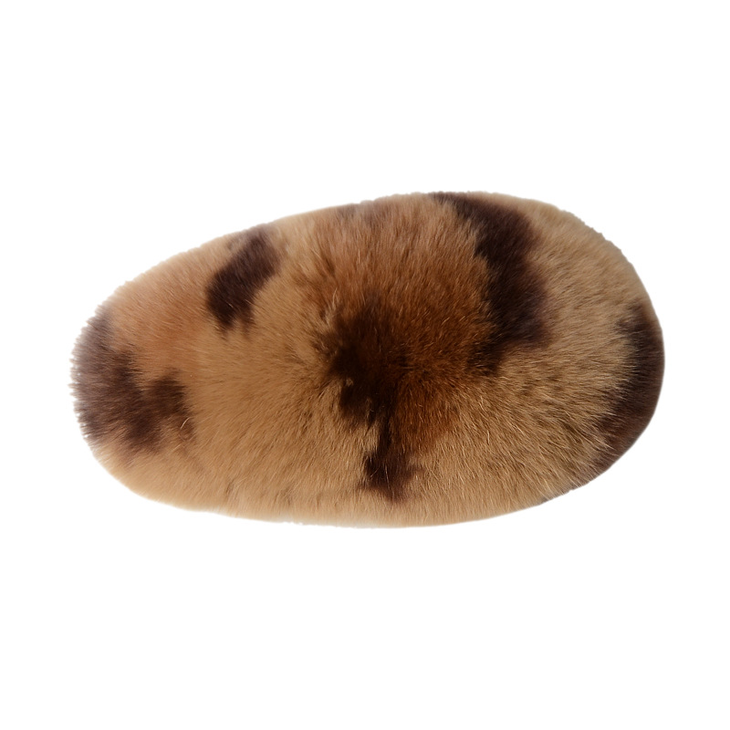 Real Rex Rabbit Hair Hairpin Autumn and Winter Fur Cute Hair Accessories Barrettes Fur BB Plush Fur