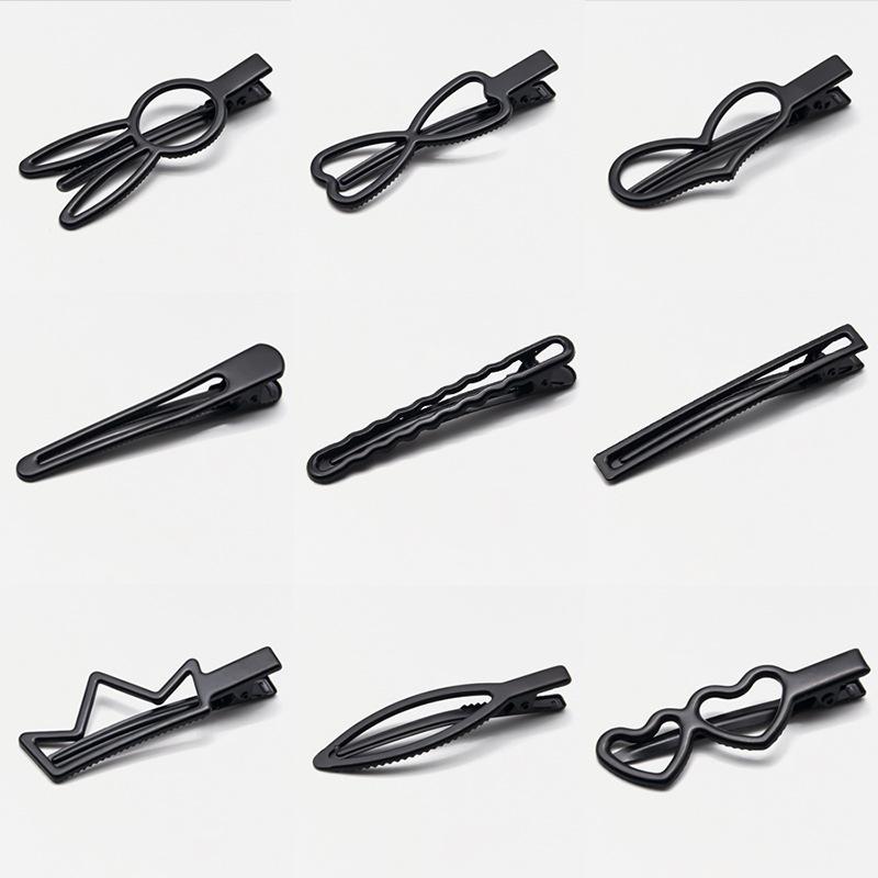 Fringe Clip Headdress Hair Clip Adult Hair Top Clip Word Clip Duckbill Clip Hairpin Side Clip Rabbit Hair Black Hairpin