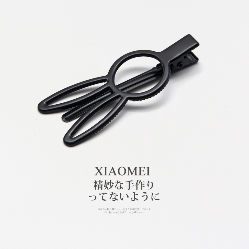  Fringe Clip Headdress Hair Clip Adult Hair Top Clip Word Clip Duckbill Clip Hairpin Side Clip Rabbit Hair Black Hairpin