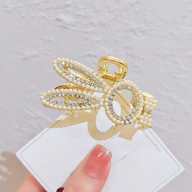 Hair Clip Jaw Clip Large Pearl Girl Head Clip Rhinestone Hairpin Clip Hairware Hair Claw Shark Clip Rabbit Hairpin