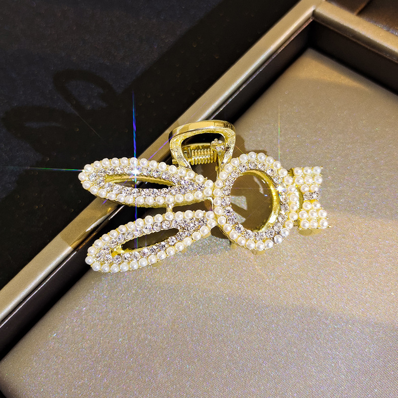 Hair Clip Jaw Clip Large Pearl Girl Head Clip Rhinestone Hairpin Clip Hairware Hair Claw Shark Clip Rabbit Hairpin