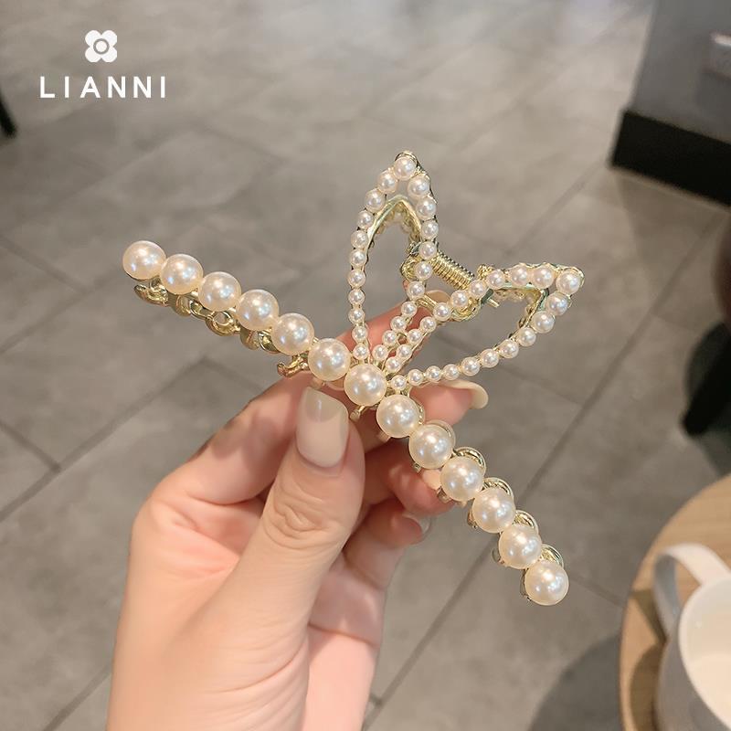  Dongdaemun Pearl Rabbit Ears Grip Female Summer Sweet Girl Large Head Barrettes Hair Accessories Rabbit Hairpin