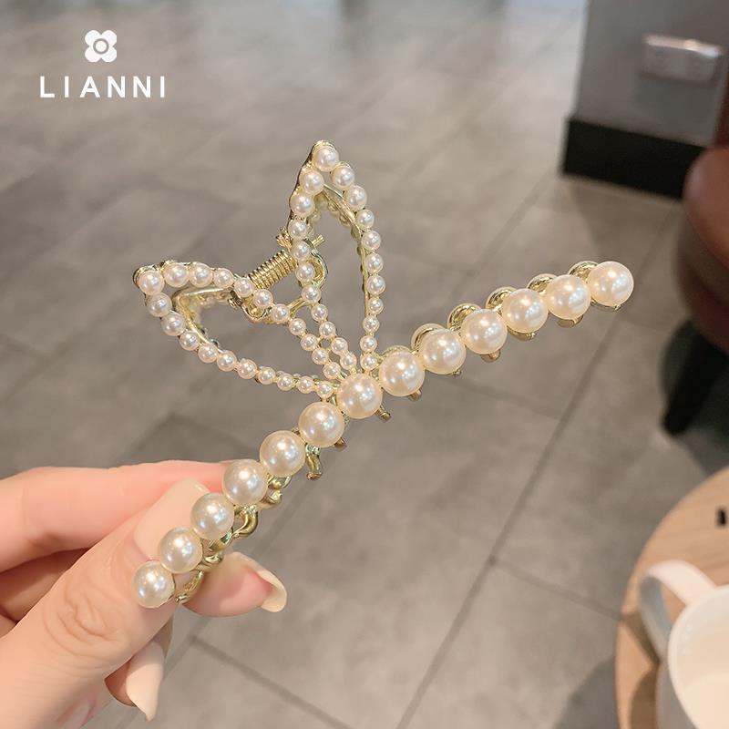  Dongdaemun Pearl Rabbit Ears Grip Female Summer Sweet Girl Large Head Barrettes Hair Accessories Rabbit Hairpin