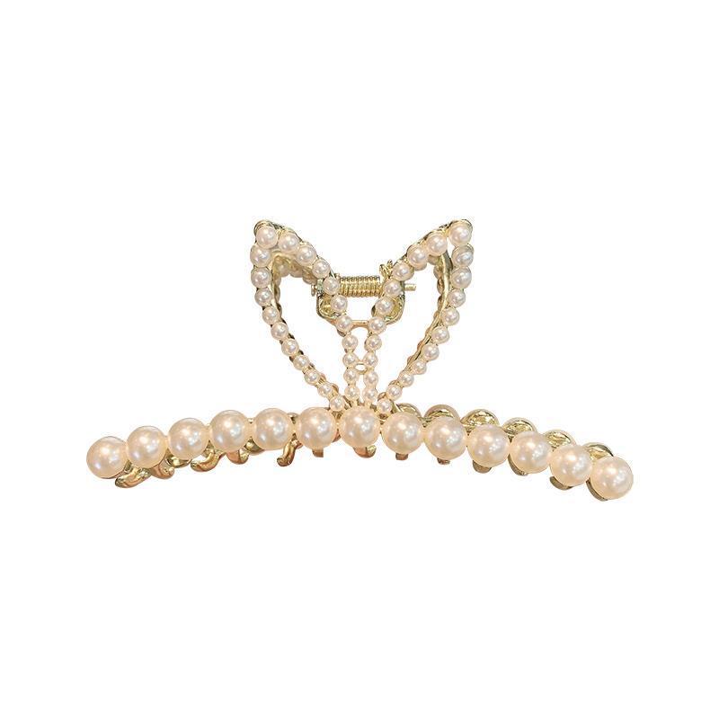  Dongdaemun Pearl Rabbit Ears Grip Female Summer Sweet Girl Large Head Barrettes Hair Accessories Rabbit Hairpin