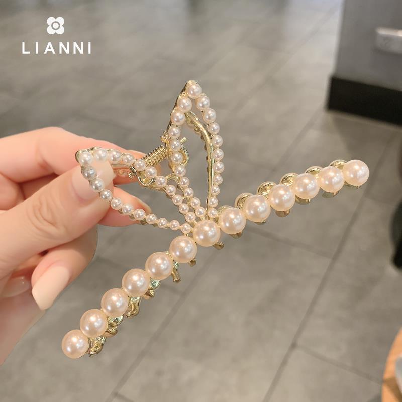  Dongdaemun Pearl Rabbit Ears Grip Female Summer Sweet Girl Large Head Barrettes Hair Accessories Rabbit Hairpin