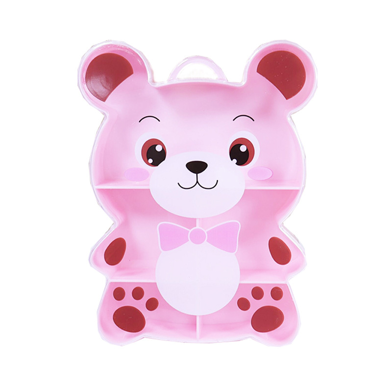 Little Bear Rabbit Strawberry Radish Cartoon Ornament Storage Box Hair Elastic Hairpin Leather Case Packing Box New with Separation