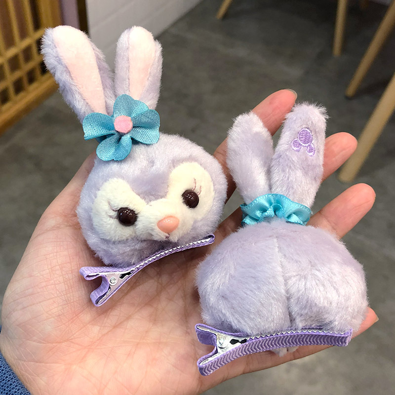 Rabbit Three-Dimensional Plush Barrettes StellaLou Cute Doll Hairpin Duckbill Clip Bang Clip Accessories Rabbit Hairpin