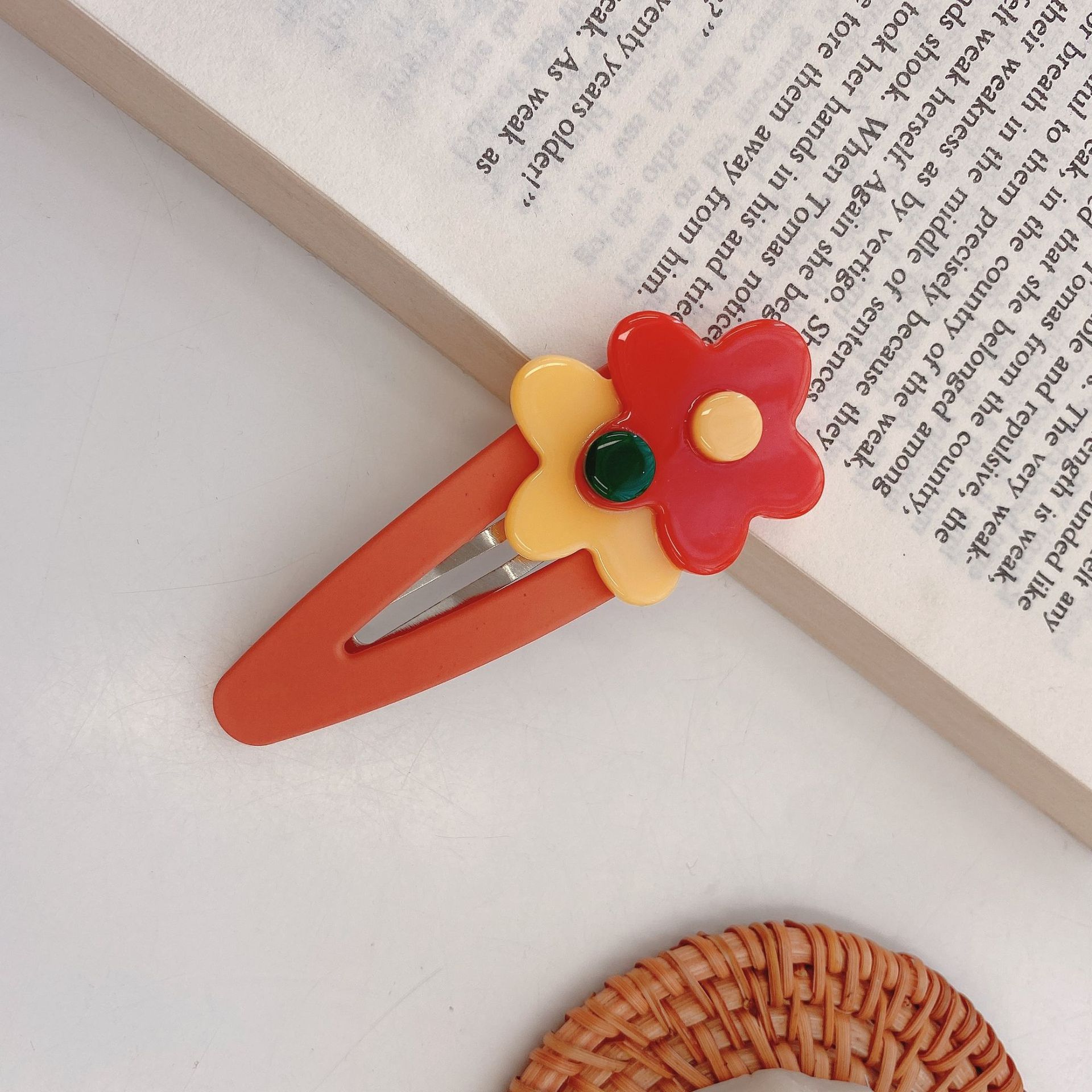  Personality Girl Bang Clip Candy Color Hairpin BB Clip Side Clip Hair Accessories Headdress Fashion Flower Hairpin
