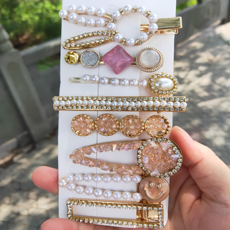 Barrettes Set Amazon WeChat Best-Seller on Douyin Water Drop Fashion Simple Starfish Flower Hairpin Clip Butterfly