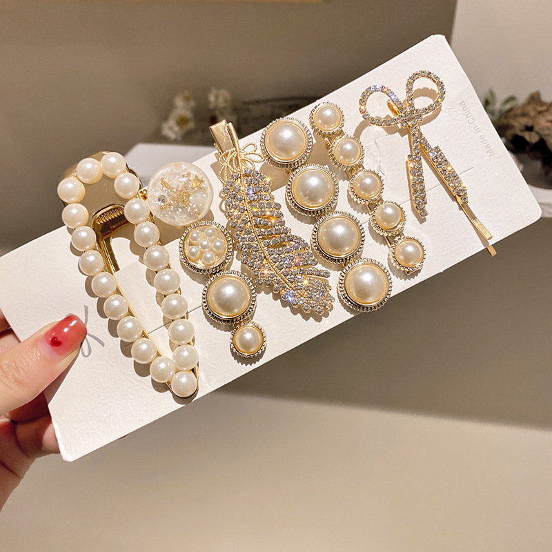 Barrettes Set Amazon WeChat Best-Seller on Douyin Water Drop Fashion Simple Starfish Flower Hairpin Clip Butterfly