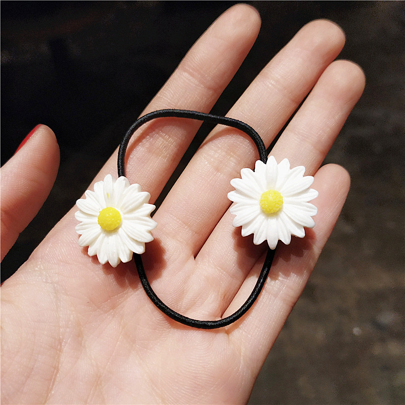 Hair Rope Japanese and Korean Daisy Barrettes Rubber Band Hair Band Mori Girl Soft Girl Fresh Headdress Flower Hairpin