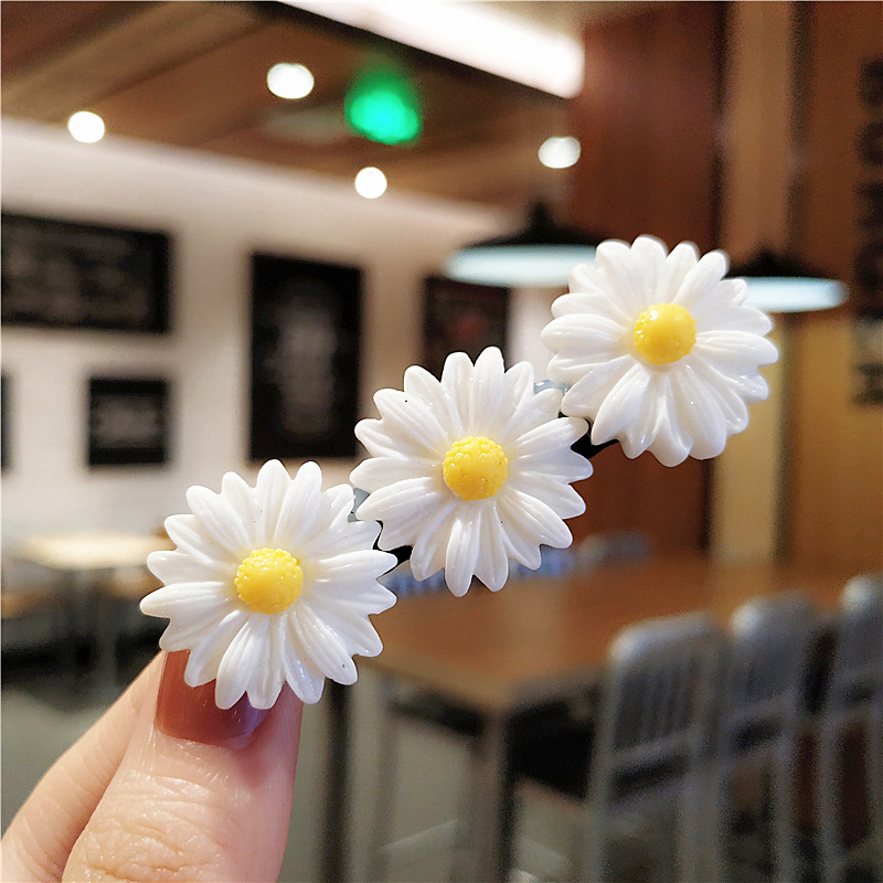 Hair Rope Japanese and Korean Daisy Barrettes Rubber Band Hair Band Mori Girl Soft Girl Fresh Headdress Flower Hairpin