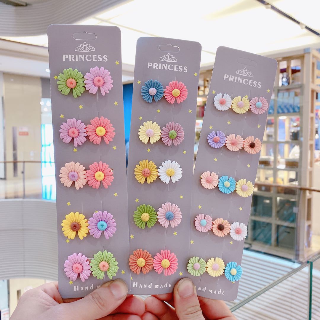  Candy Color Duckbill Clip Head Clip Bangs Xuan Ya Broken Hair Flower Ponytail Clip Headdress Clip Flower Hairpin