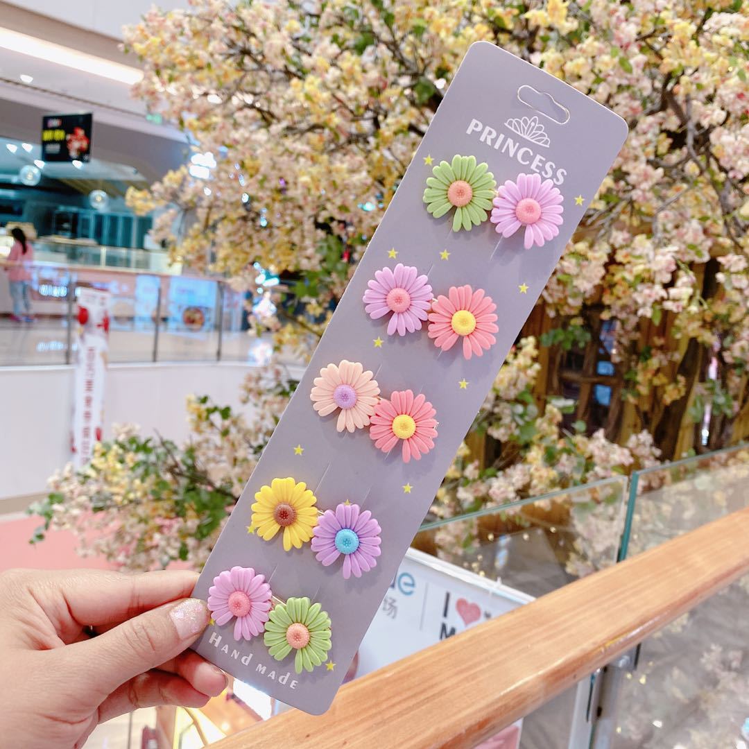  Candy Color Duckbill Clip Head Clip Bangs Xuan Ya Broken Hair Flower Ponytail Clip Headdress Clip Flower Hairpin