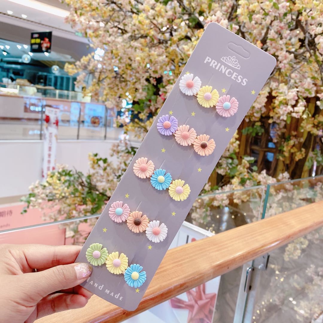  Candy Color Duckbill Clip Head Clip Bangs Xuan Ya Broken Hair Flower Ponytail Clip Headdress Clip Flower Hairpin