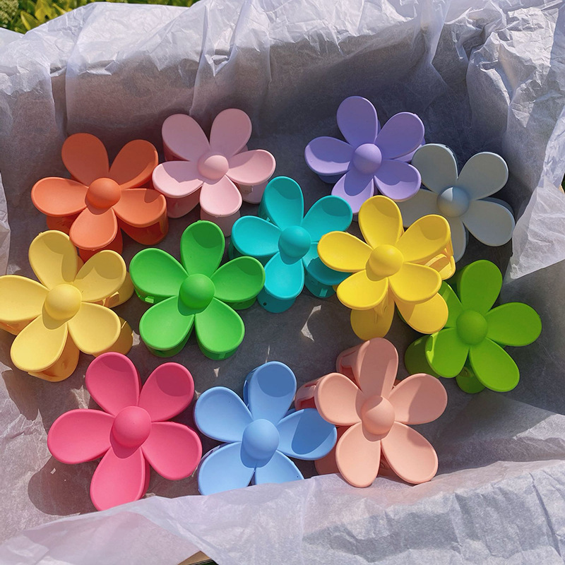 Korean Online Ins Same Style Internet Celebrity Grip Large Flower Style Girl Super Fairy Hairpin Updo Hair Accessories Female Ponytail Clip