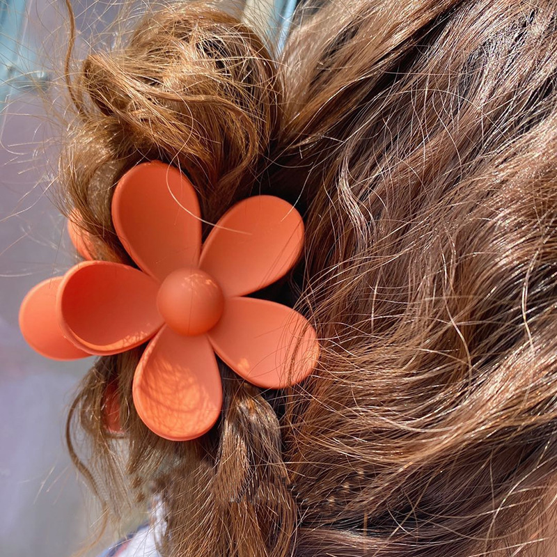 Korean Online Ins Same Style Internet Celebrity Grip Large Flower Style Girl Super Fairy Hairpin Updo Hair Accessories Female Ponytail Clip
