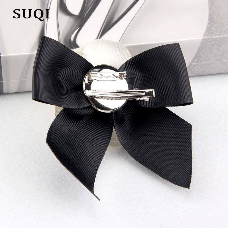 Suqi Bow Wool Blended Woolen Brooch Corsage Camellia Corsage Flower Hairpin Accessories Fabric Accessories