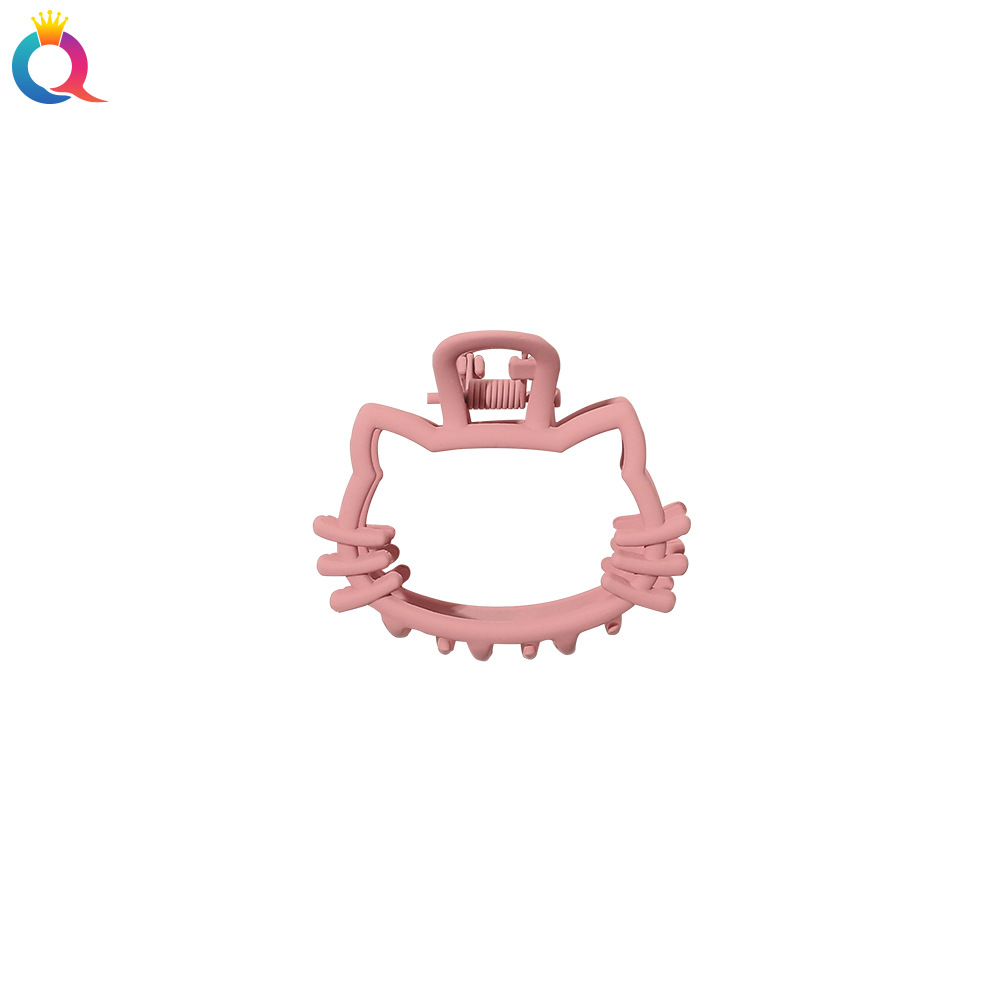 Korean Bear Grip Female Online Influencer Sweet Cute Cat Clip Back Head Metal Shredded Hairpin