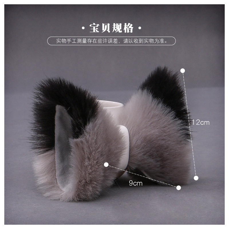 Plush Barrettes Three-Dimensional Cat Ear Hair Accessories Fox Ear Hairpin Wholesale Cosplay Props Cartoon Characters Headdress Long