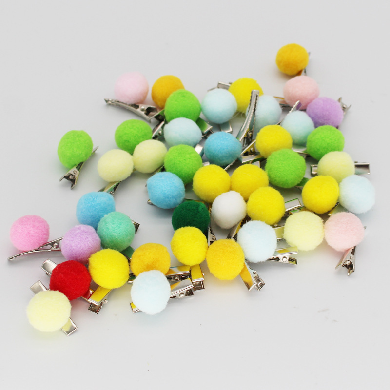 New Pet Hairpin Dog Cat Headdress Candy Color Pompons Hair Accessories Multicolor Pet Decorations