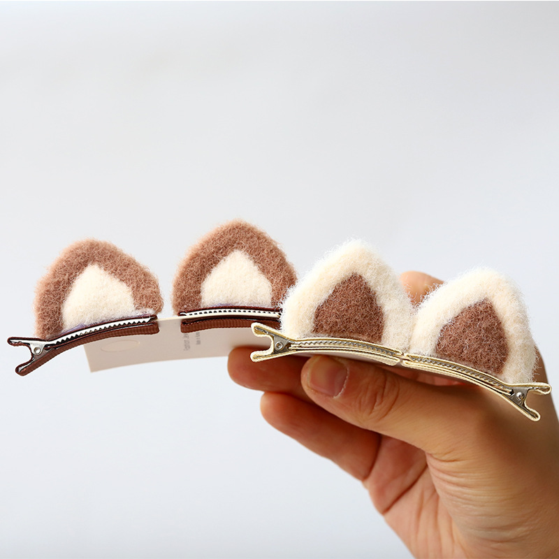 Celebrity Children One-Pair Package Small Hairpin Cute Baby Three-Dimensional Duckbill Clip Cat Hairpin