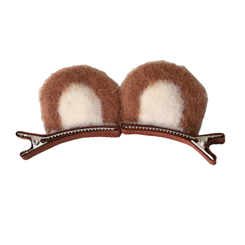Celebrity Children One-Pair Package Small Hairpin Cute Baby Three-Dimensional Duckbill Clip Cat Hairpin