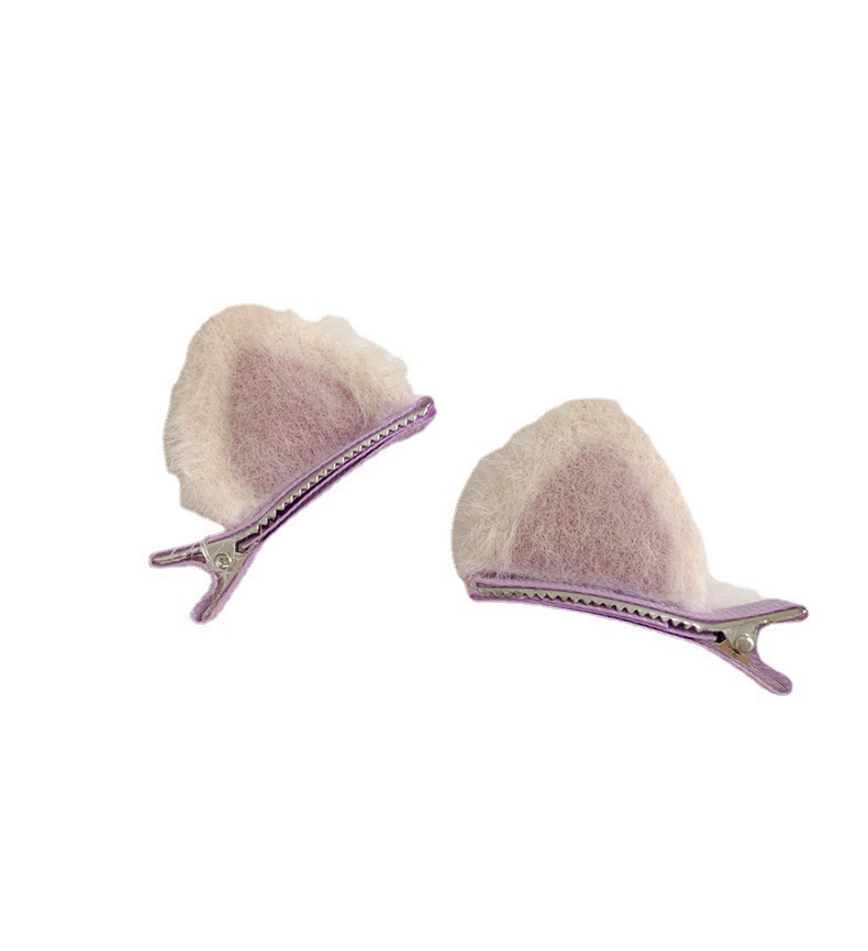  Ears Barrettes Girls Wool Plush Hairpin Little Girl Does Not Hurt Hair Side Fringe Clip Hair Accessories Cat Hairpin