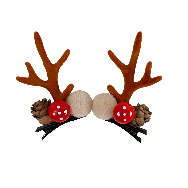 New Year&#039;s Day Headdress Antler Hairband Elk Headband Internet Influencer Hair Clip Girl Adult Hat Hairpin Children&#039;s New Year Hair