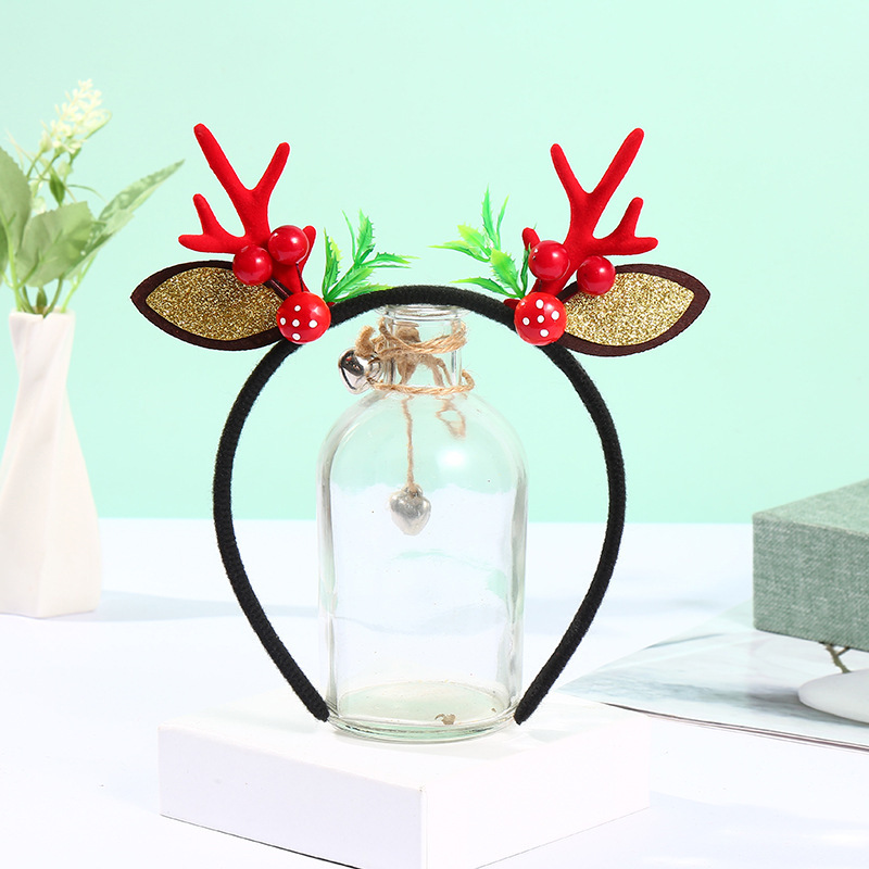 Christmas Antler Hairband Female Elk Cute Hairpin Head Buckle Headdress Mori Style Adult Net Red Elf Hair Accessories Wholesale