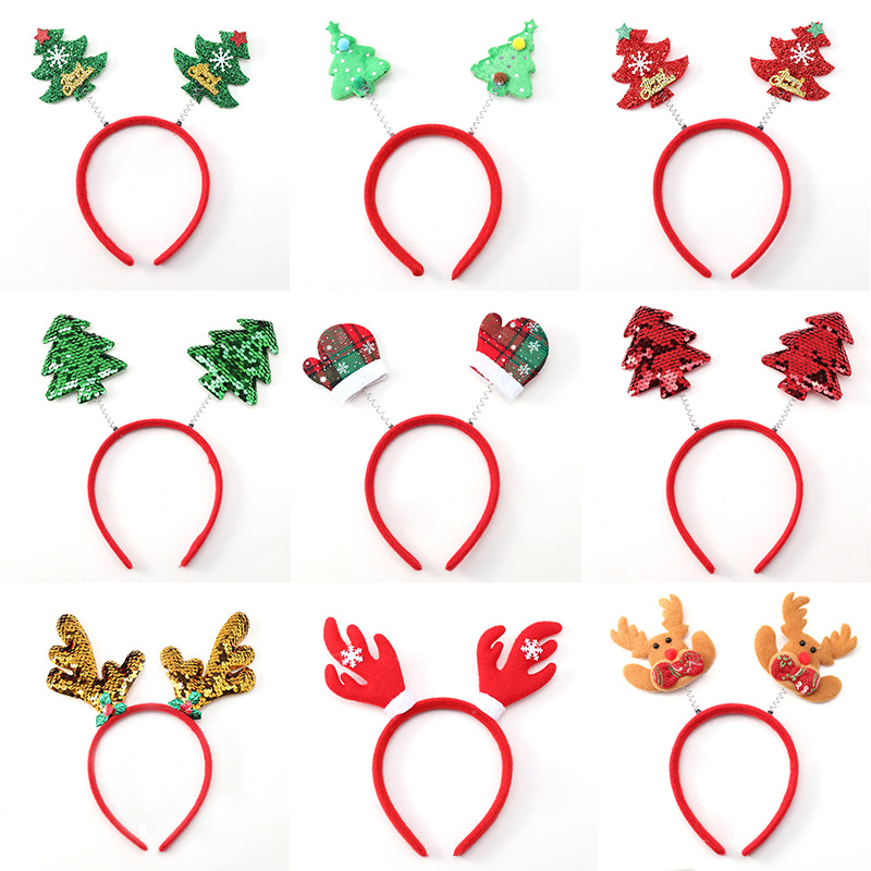 Christmas Decoration Antler Hairband Party Accessories Elk Headband Book Hairpin Children Adult Headdress Christmas Hair Accessories