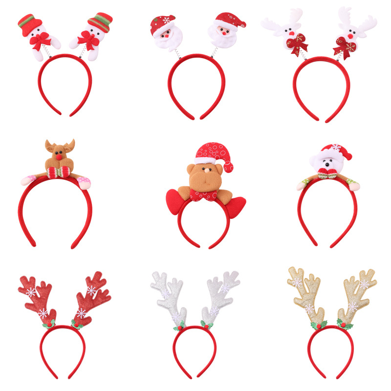 Christmas Decoration Antler Hairband Party Accessories Elk Headband Book Hairpin Children Adult Headdress Christmas Hair Accessories