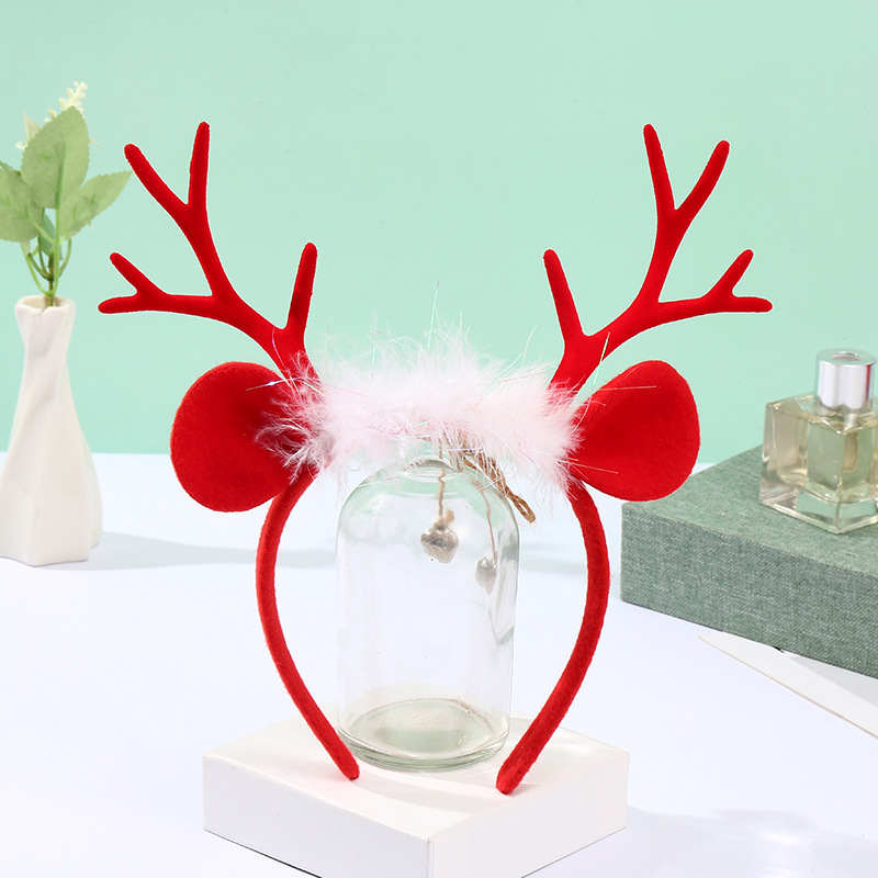 Christmas Antler Hairband Hairpin Headdress Buckle Glasses Elk European and American Children Adult Style Decoration Gift Hot Sale