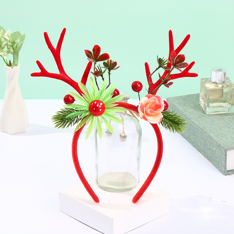 Christmas Antler Hairband Hairpin Headdress Buckle Glasses Elk European and American Children Adult Style Decoration Gift Hot Sale