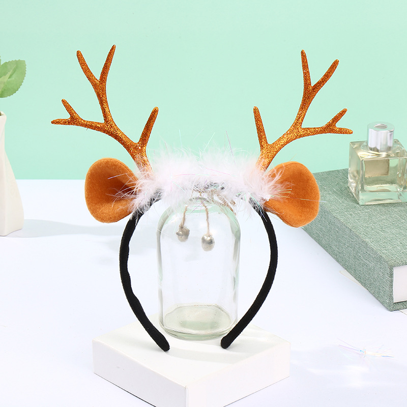 Christmas Antler Hairband Hairpin Headdress Buckle Glasses Elk European and American Children Adult Style Decoration Gift Hot Sale