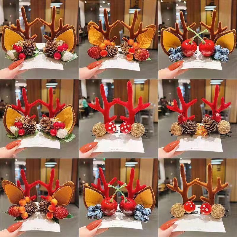 Christmas Oversized Antler Hairband Sweet Cute Elk Headband Fairy Girl Mori Style Super Fairy Hairpin Head Accessories Hair Accessories