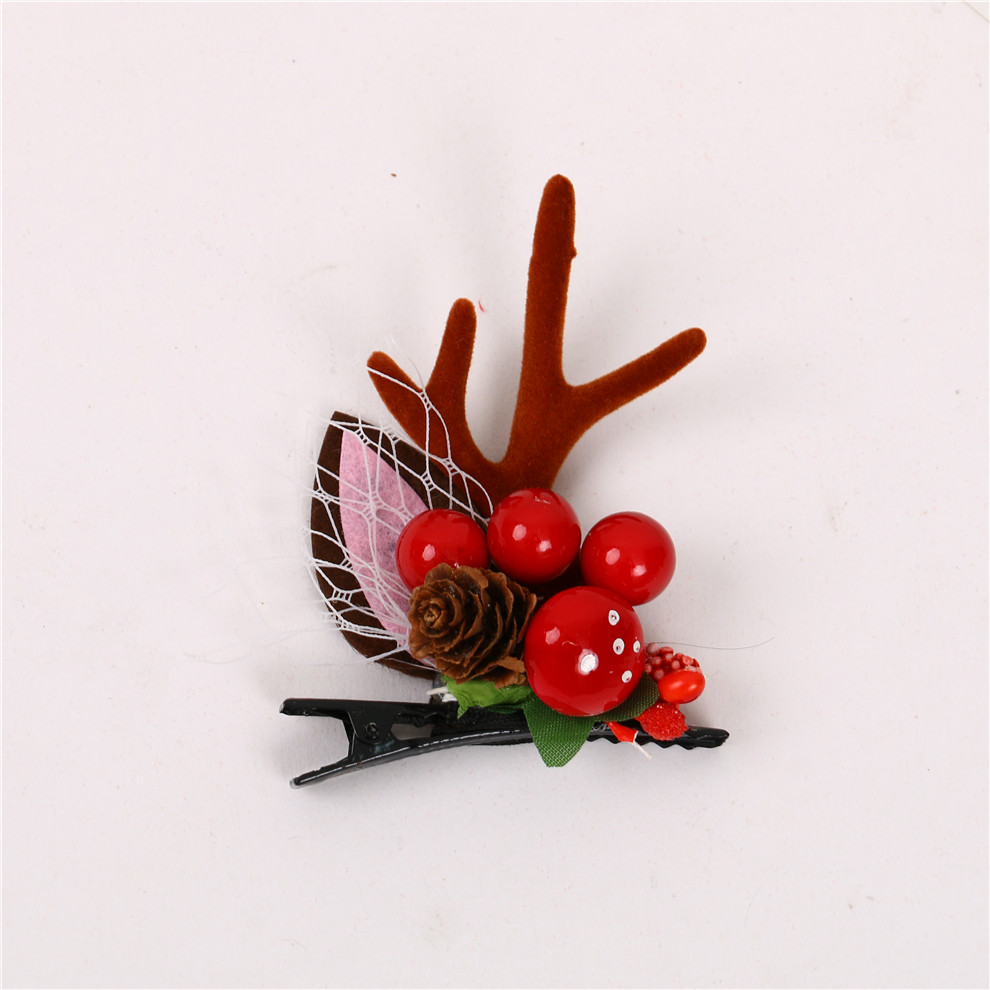 Christmas Antlers Dress up Hair Accessories Children Cute Cartoon Antler Shape Hairpin Christmas Decorations