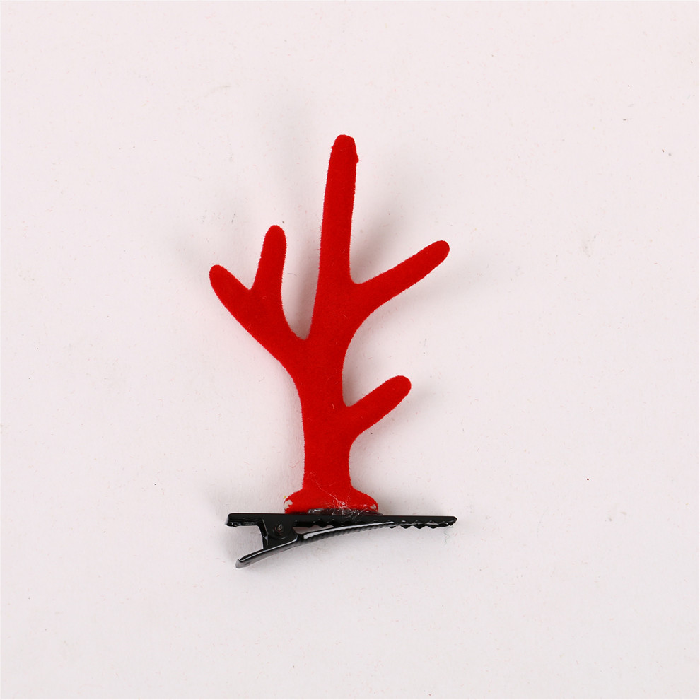 Red Christmas Antlers Dress up Hairpin Children&#039;s Cartoon Antler Hair Accessories Christmas Gift