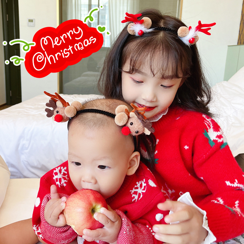  Christmas Headband Hairpin Student Performance Hair Accessories Headdress Antlers Accessories Female Antler Hairpin