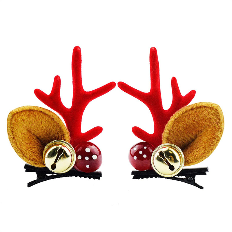 Christmas Headwear Antler Hairband Cute Mori Style Hair Accessories Barrettes Accessories Small Gift Ornament Headband Hairpin Accessories