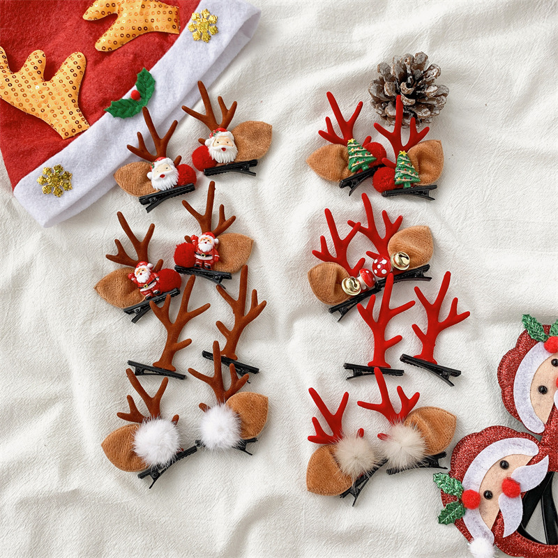 Christmas Headwear Antler Hairband Cute Mori Style Hair Accessories Barrettes Accessories Small Gift Ornament Headband Hairpin Accessories