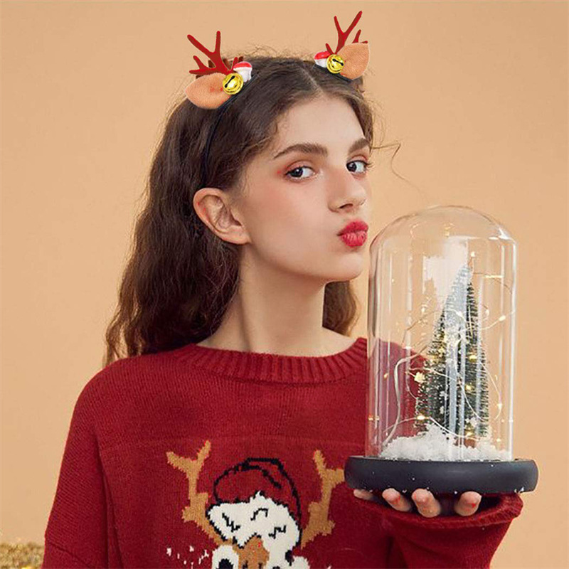 Christmas Headwear Antler Hairband Cute Mori Style Hair Accessories Barrettes Accessories Small Gift Ornament Headband Hairpin Accessories