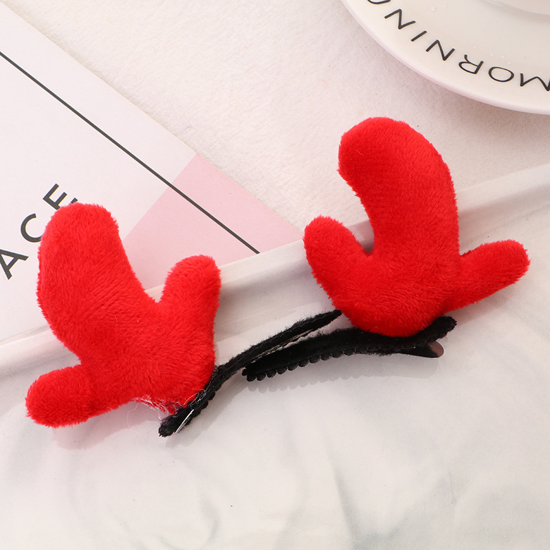 Antlers Hair Accessories Christmas Hairpin Hairband Decoration Christmas Ornament Hair Clip Party Bar Antler Hairpin