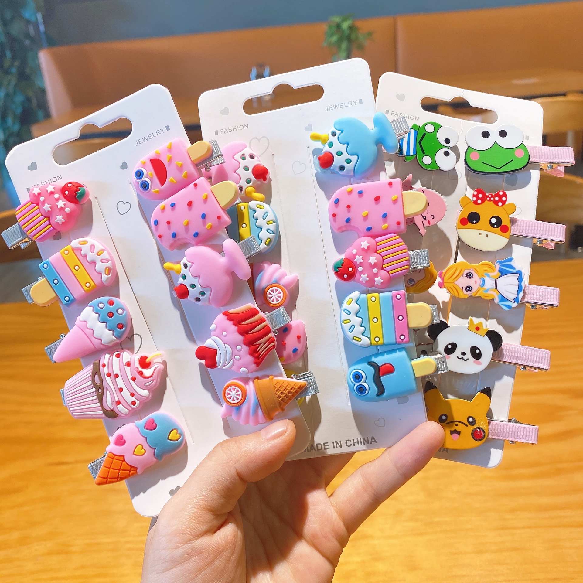 Korean Children Cute Little Clip Girl Princess Hairpin Baby Duckbill Clip Cream Ice Cream Headdress Bang Clip