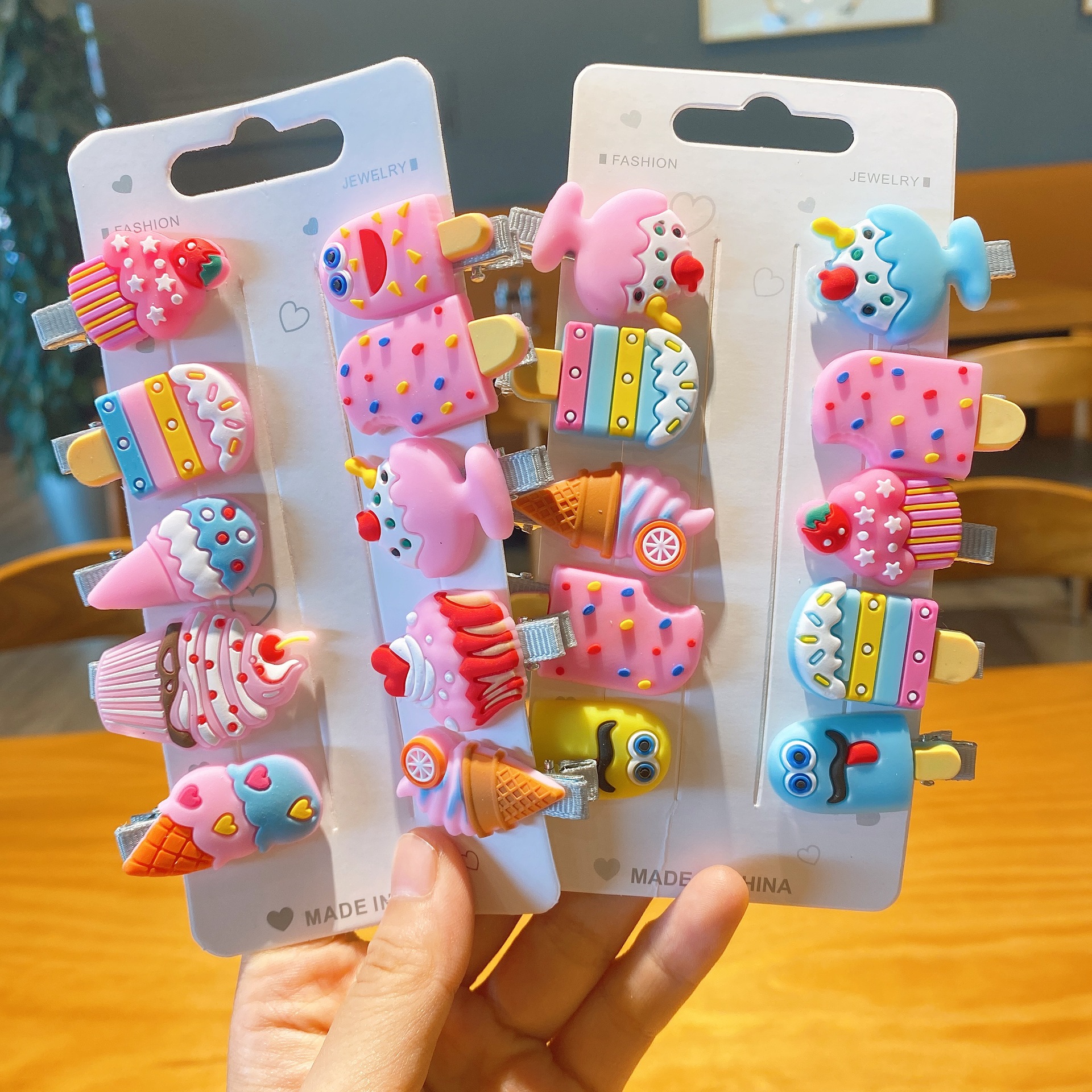 Korean Children Cute Little Clip Girl Princess Hairpin Baby Duckbill Clip Cream Ice Cream Headdress Bang Clip