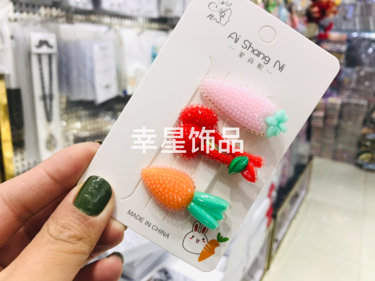 Strawberry Diamond Fruit Press Clip Hairpin Barrettes Hair Clip Barrettes Not Wrapped Bang Clip Headdress Cute Baby