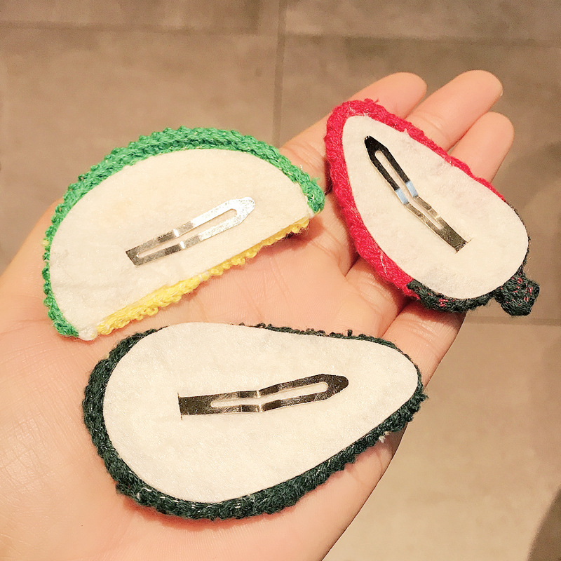 Children&#039;s Wool Knitted Fruit Barrettes Girl&#039;s Hairpin Clip Hairware Korean Cute Princess Baby Hairwear Side Clip